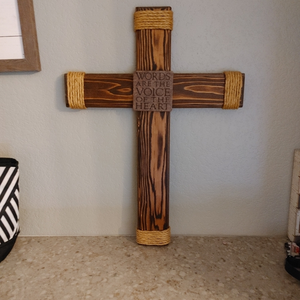 Handmade wooden cross